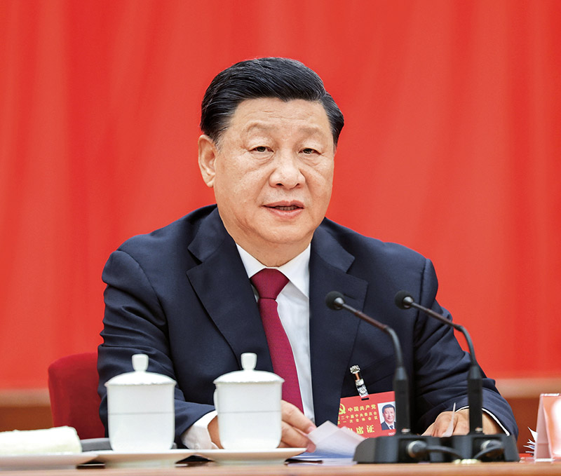 习近平：为实现党的二十大确定的目标任务而团结奋斗